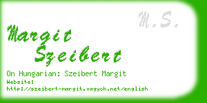 margit szeibert business card